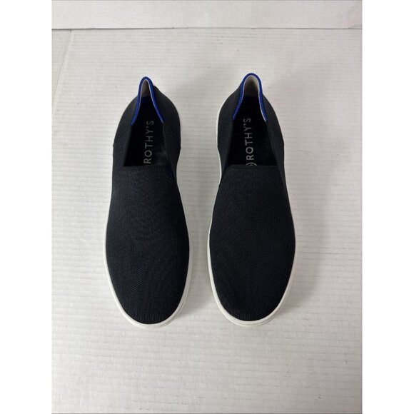 Rothy Women's 9.5 The Original Slip On Sneakers Black Knit Upper - Picture 9 of 16